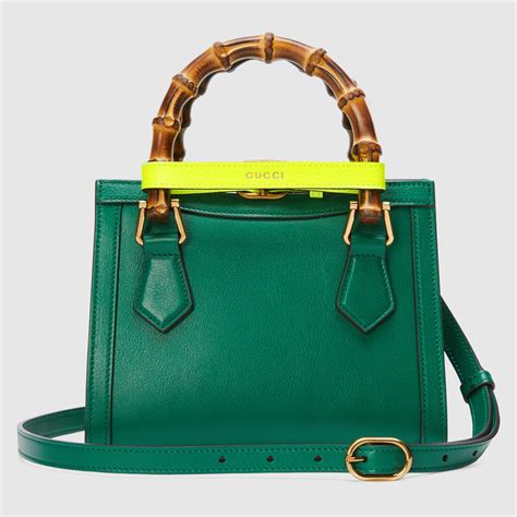 Gucci Diana mini tote bag in green leather 